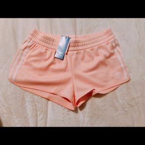 3 striped adidas track shorts